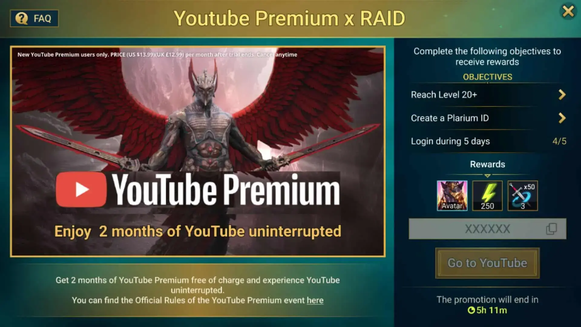 How To Access The Youtube Premium Event Inside Raid: Shadow Legends